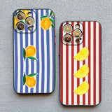 Fresh Summer Fruit Lemon Cherry Phone Case For iPhone