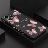 Butterflies Liquid Silicone Case for iPhone