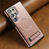 Luxury Leather Magnetic Fold Stand Holder Case For Samsung
