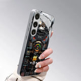 Electroplated tempered glass Creative Pattern phone case for Samsung