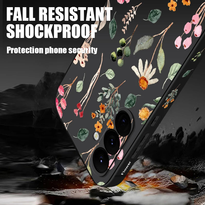 Luxury Flower Print Phone Case for Samsung