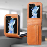 Business Leather Card Slots Wallet Case for Samsung Z Flip
