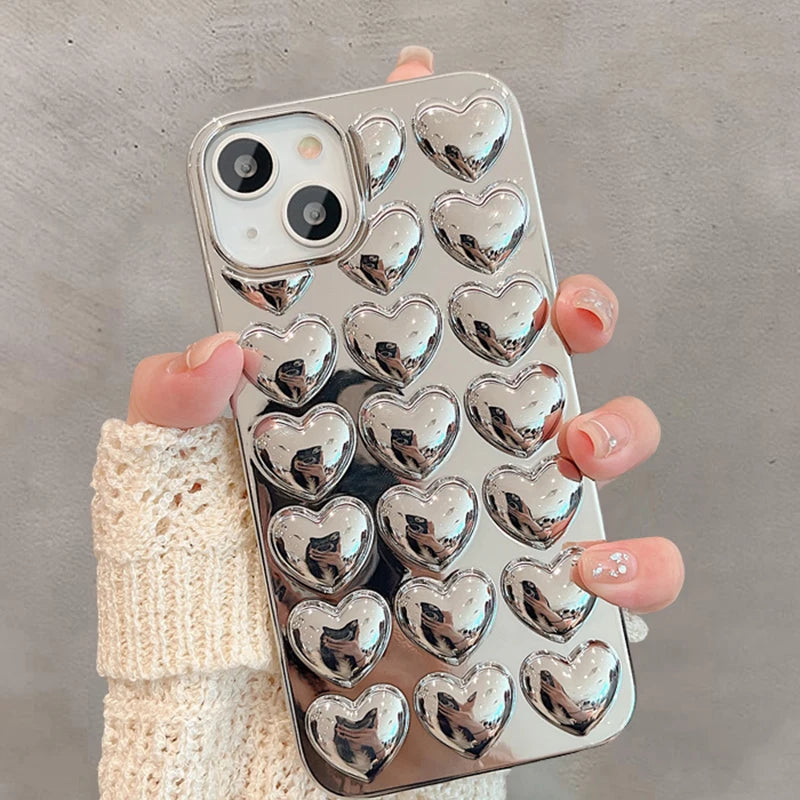 Cute 3D Love Heart Case For iPhone