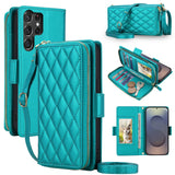 Luxury Leather Crossbody Wallet Case for Samsung