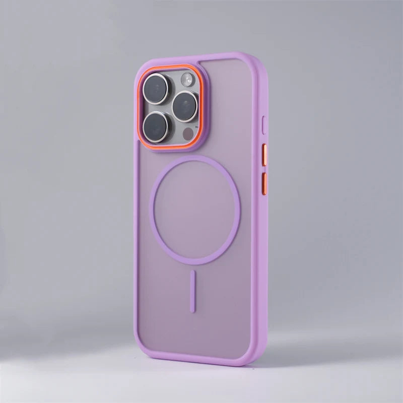 Luxury Matte Translucent Magnetic Case For iPhone