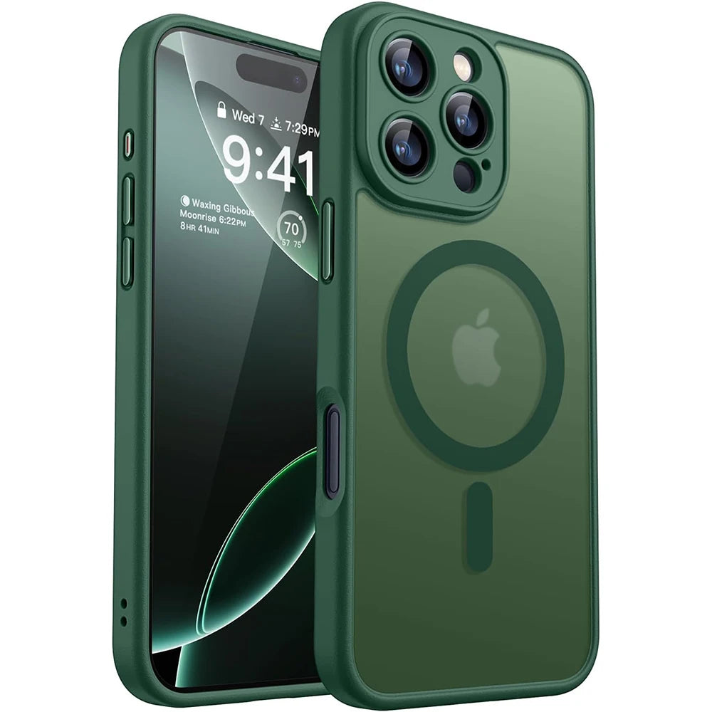 Luxury Transparent Candy Color Matte Magnetic Case For iPhone