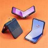 Carbon Fiber Texture Magnetic Charging Hard PC Case for Samsung Z Flip