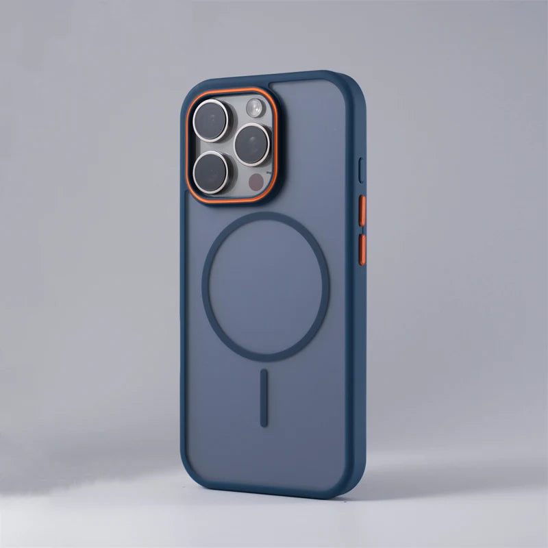Luxury Matte Translucent Magnetic Case For iPhone