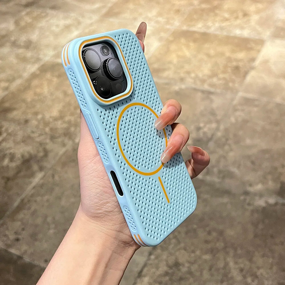 Summer Dopamine Color Breathable Magnetic Case for iPhone