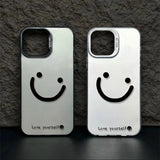 Color Silver Smile Cheeks Pattern Cover For iPhone