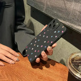 Colorful Small Love Heart Silicone Shockproof Soft Phone Case for iPhone