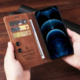 Ultrathin Leather Flip Business Wallet Case for Samsung