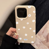 Cute Small Daisy Shockproof Bumper Silicone Case For iPhone