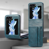 Business Leather Card Slots Wallet Case for Samsung Z Flip