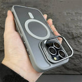 Luxury Magnetic Wireless Charging Matte Clear Case For iPhone
