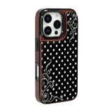 Pearl Polka Dot Wallet Case for iPhone