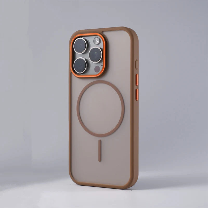 Luxury Matte Translucent Magnetic Case For iPhone