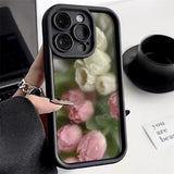 Cute Flower Soft Matte Shockproof Silicone Phone Case for iPhone
