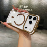 Panda Design Magnetic Transparent Phone Case For iPhone