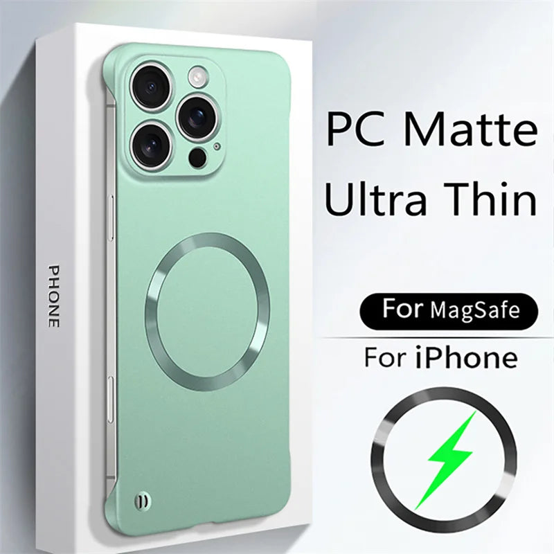 Magsafe Thin Matte  Frameless Magnetic Wireless Charging Case for iPhone