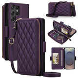 Luxury Leather Crossbody Wallet Case for Samsung