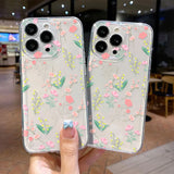 Flowers Clear Phone Case For Samsung