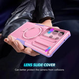 Hit Color Armor Magnetic Bracket Slide Camera  Case For Samsung