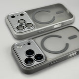 Semi‑Transparent Magnetic Anti‑Drop Case for iPhone