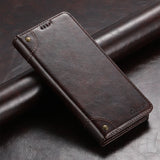Leather Magnetic Card Slot Flip Case for Samsung