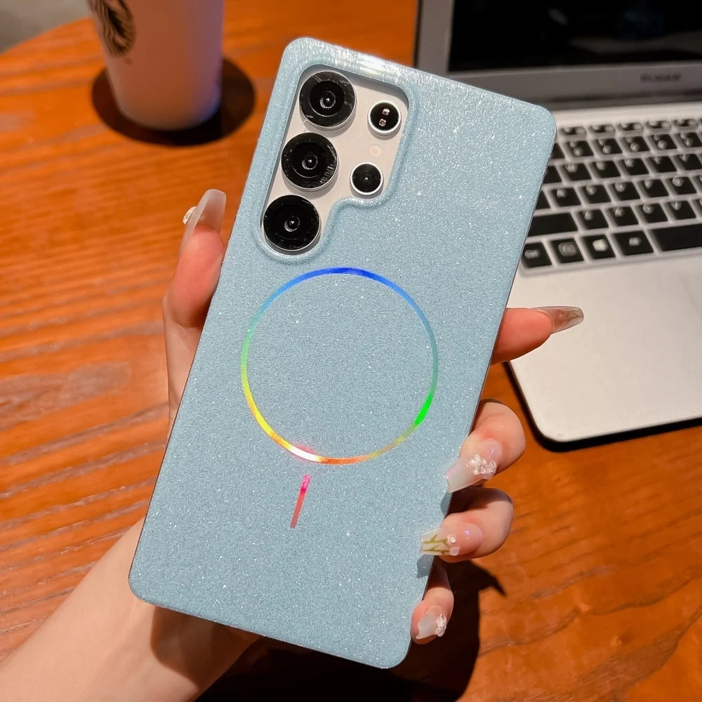 Shiny Glitter Magnetic IMD Case For Samsung