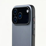 Luxury Stripes Metallic Paint Slim Matte Shockproof Case For iPhone