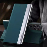 Luxury Leather Flip Stand Case For Samsung