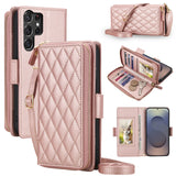 Luxury Leather Crossbody Wallet Case for Samsung
