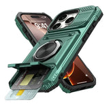Armor Card Slot Ring Stand Shockproof Case For iPhone