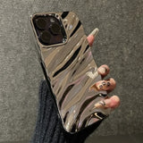 3D Wavy Pattern Shockproof Soft Phone Case For iPhone