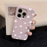 Cute Small Daisy Shockproof Bumper Silicone Case For iPhone