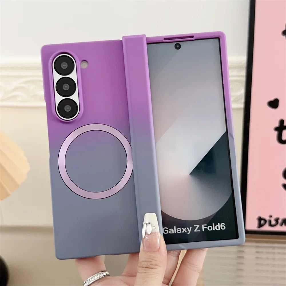 Candy Color Gradient Magnetic Phone Case for Samsung Z Fold 6 5 4 3