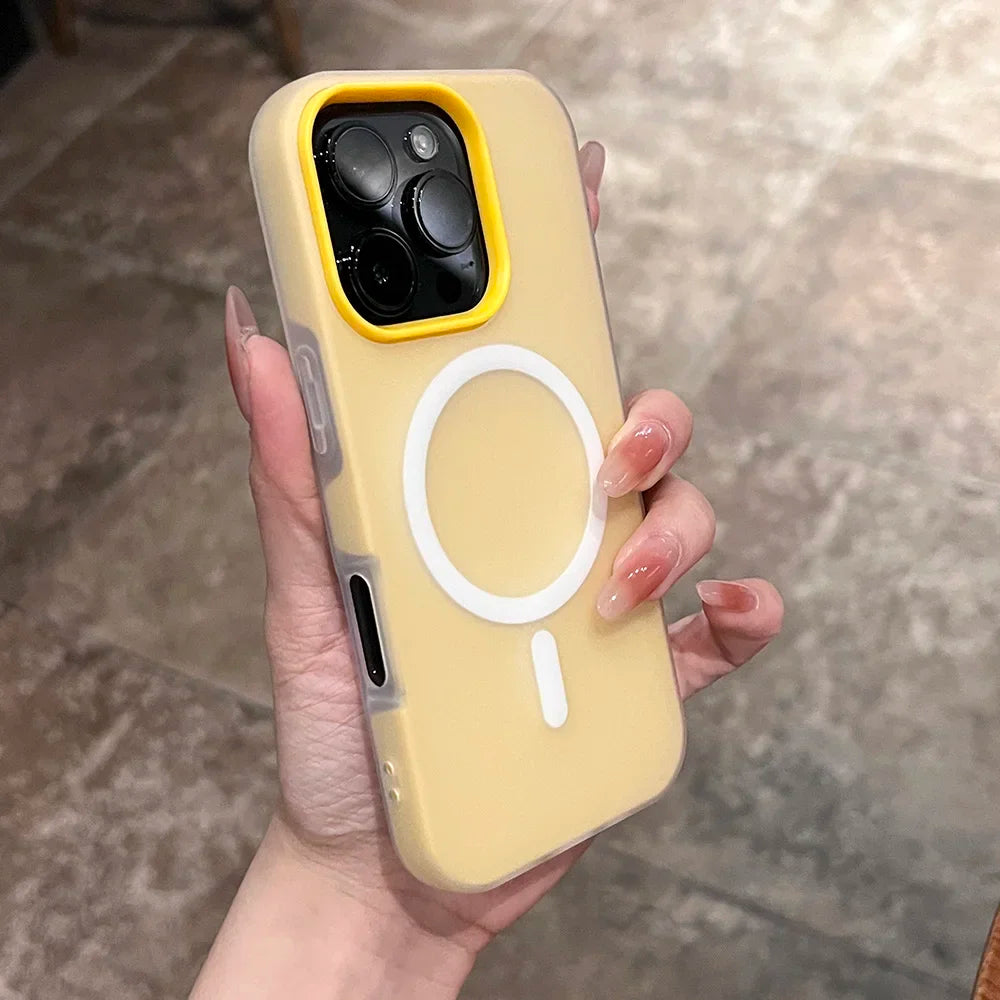 2 IN 1 Jelly Candy Color Magnetic Phone Case For iPhone