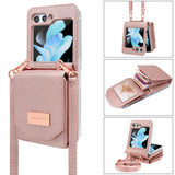 Stylish Crossbody Wallet Case With Card Slots for Samsung Z Flip