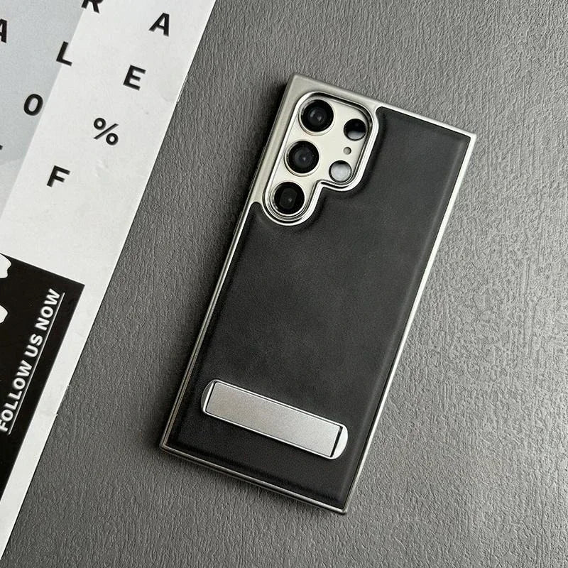 Business Plating Leather Case for Samsung