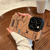 Air Route Pattern Silicone Shockproof Soft Case for iPhone