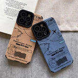 Air Route Pattern Silicone Shockproof Soft Case for iPhone