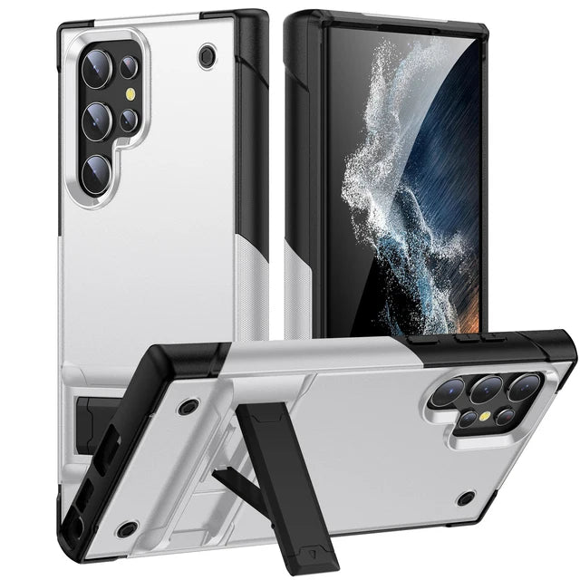 Heavy Duty Armor Shockproof Stand Phone Case For Samsung