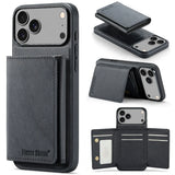 Wallet Cards Slot Magnetic Leather Case for iPhone