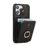 RFID Blocking Ring Holder Wallet Case for iPhone