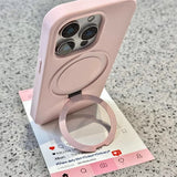 Luxury Liquid Silicone Stand Ring Holder Magnetic Case For iPhone