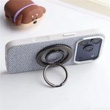 Luxury Woven Canvas Magnetic Charging Case for iPhone