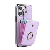 RFID Blocking Ring Holder Wallet Case for iPhone