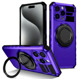 Shockproof Armor Ring Holder Magnetic Case For iPhone