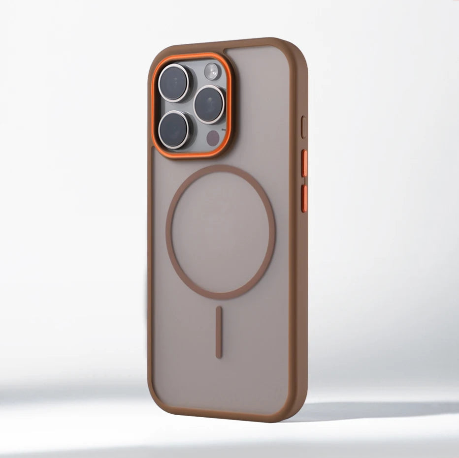 Luxury Matte Translucent Magnetic Case For iPhone
